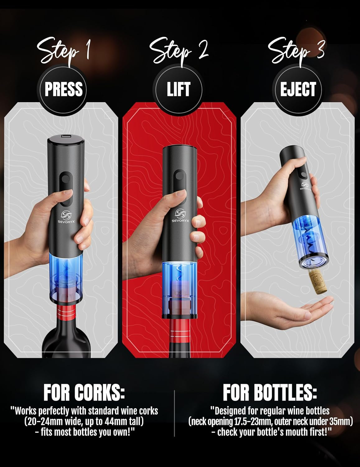 Electric Wine Opener Set, 5-In-1 Battery Operated